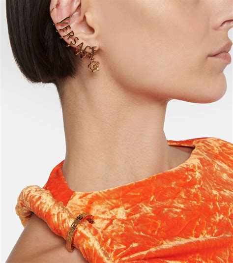 versace virtus ear cuff|Versace la medusa earrings.